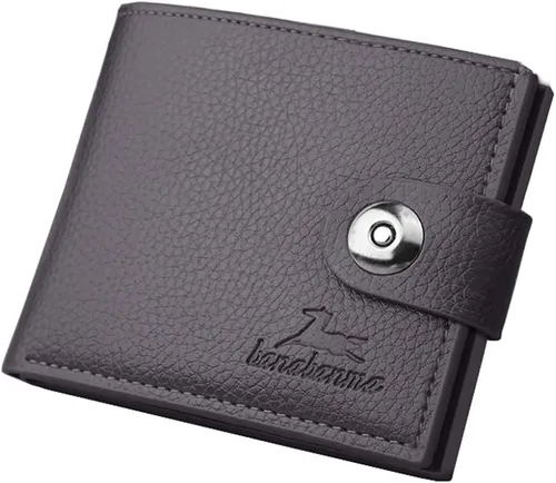 Vista 36 de Cartera delgada para hombre con monedero, cartera minimalista con cremallera, carteras plegables para hombre con tarjetero de crédito, cartera