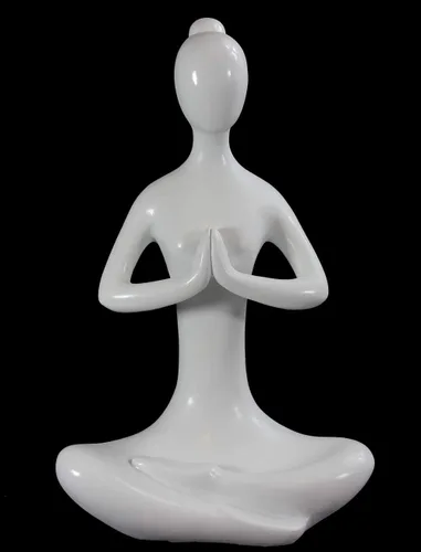 Vista 6 de Seraphic Estatua de postura de montaña de yoga, regalos de escultura para mujeres, decoración del hogar o habitación, estatuas/figuras de manos