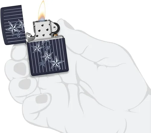 Vista 44 de Zippo encendedores con la bandera de EE. UU.