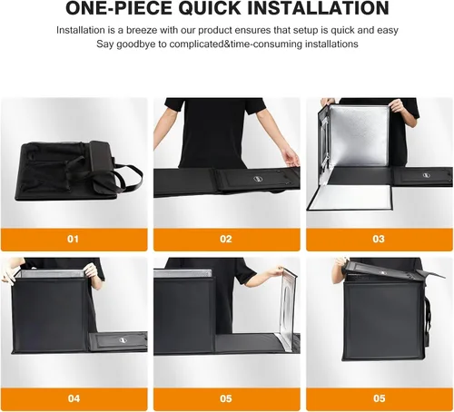 Vista 7 de Caja de luz para fotografía de 20"x20" con 160 luces LED y 6 fondos de color, caja de fotos con luces, caja de luz plegable con brillo ajustable