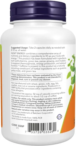 Vista 3 de Now Foods Energy, B001GAOHMA, 1, 1