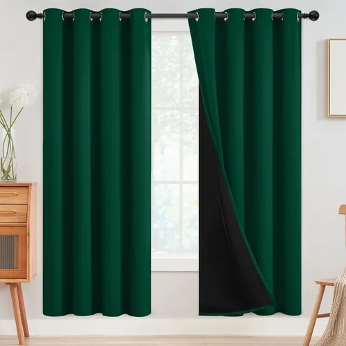 Vista 186 de SimpleHome - Cortinas opacas 100% para recámara, cortinas de ventana con ojales beige, con aislamiento térmico, cortinas de oscurecimiento