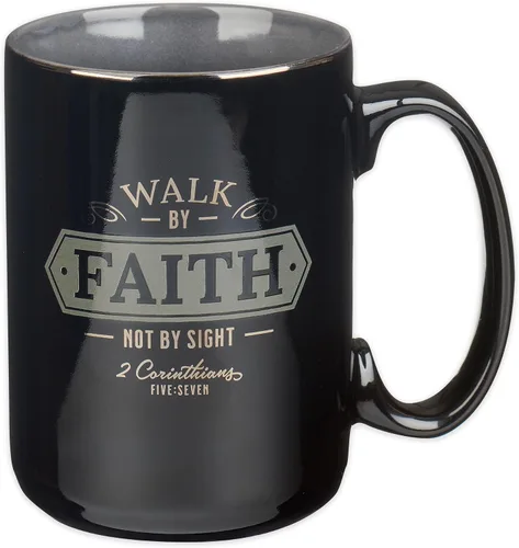 Vista 22 de Christian Art Gifts Taza grande de cerámica inspiradora con escritura bíblica para café y té para hombres: Versículo bíblico que anima al hombre