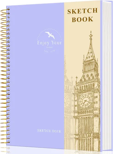 Vista 11 de FLYING EAGLE Cuaderno de bocetos de tapa dura para dibujar de 8.5 x 11 pulgadas, cuaderno de bocetos en espiral para adultos, mujeres y niños