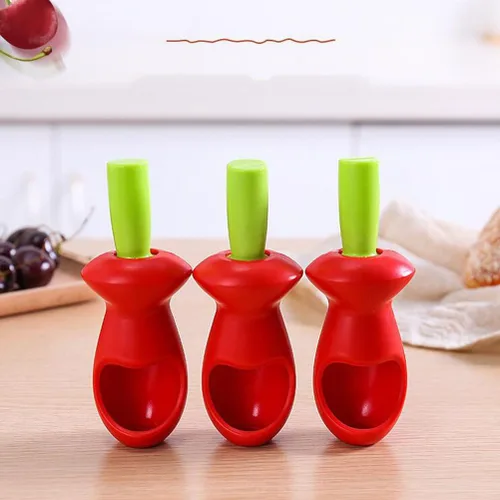 Vista 8 de HEMOTON Cherry Pitter Fruit Core Remover Tool Gadget de cocina para eliminación rápida de cereza y fruta Núcleo Diseño para uso doméstico