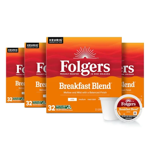 Vista 26 de Folgers Black Silk Coffee, tostado oscuro, cápsulas Keurig K-Cup, 60 unidades 6 cajas (10 unidades), café tostado oscuro, compatible con cafeteras