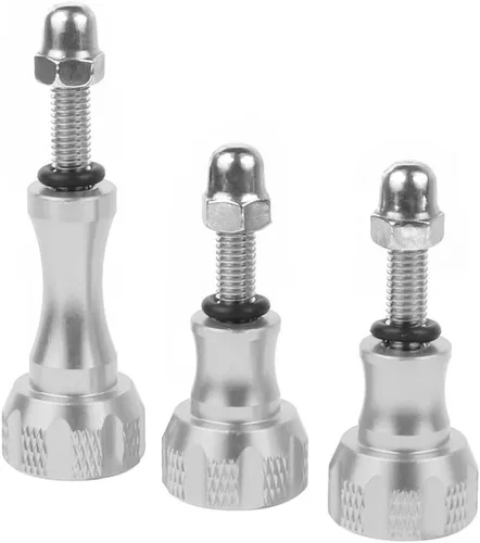 Vista 9 de Tornillos adaptadores de tuerca de perno de aluminio CNC de pulgar largo y corto, compatibles con GoPro Hero 8 7 6 5 4 Connector (negro)