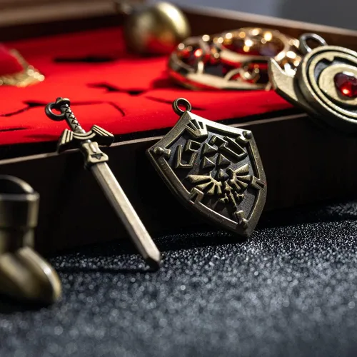 Vista 7 de Zelda Twilight Shield & Master Sword Llavero Colección Box 2016 10PCS-Rojo