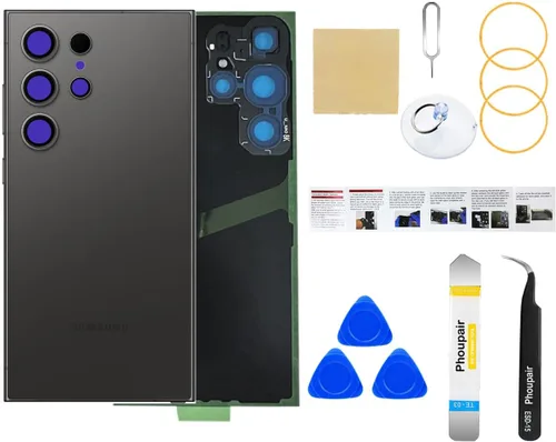 Vista 33 de Reemplazo de cristal trasero para Samsung Galaxy S24 con kit de herramientas de reparación profesional (Amber Yellow)