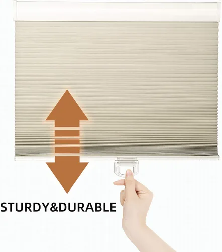 Vista 9 de Persianas celulares inalámbricas con filtro de luz, impermeables, con diseño de panal, para ventanas, aisladas de aluminio, térmicas, cortadas a