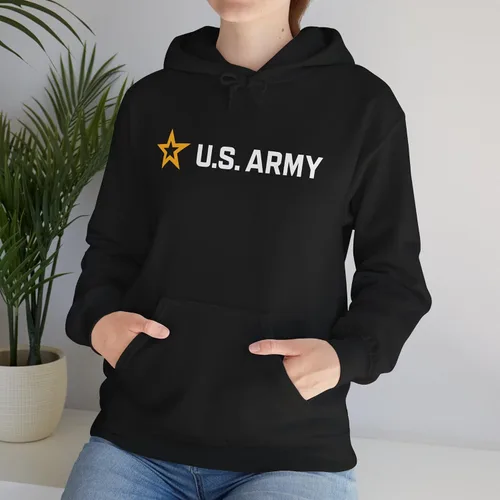 Vista 3 de ARMY Sudadera con capucha con logotipo oficial Negro
