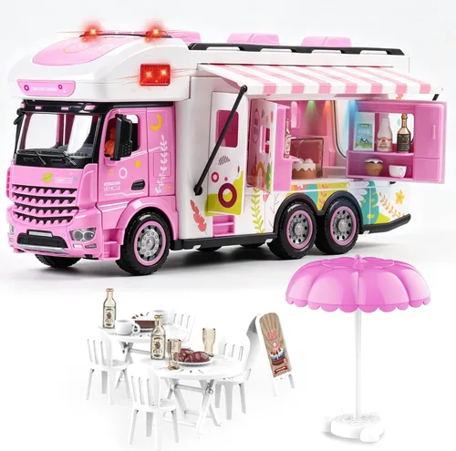 Vista 8 de Dwi Dowellin Camper de juguete RV para niños de 3 a 6 años, color azul