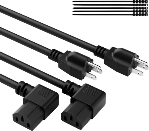 Vista 10 de Elecan Cable de alimentación de repuesto de 3 clavijas de 50 pies, cable de alimentación flexible y duradero a prueba de calor para dispositivos CA