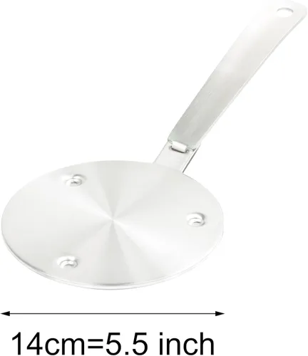 Vista 2 de Difusor de calor de 5.5 pulgadas, adaptador de inducción de acero inoxidable con puntos cóncavos para estufa de gas eléctrica, placa de inducción
