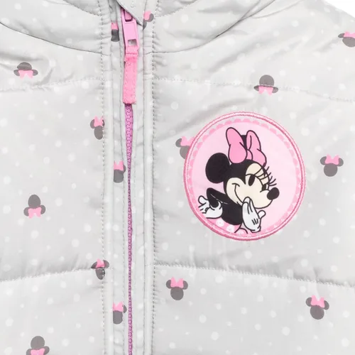 Vista 5 de Disney Minnie Mouse - Abrigo de invierno para niñas, chaqueta acolchada para niños pequeños