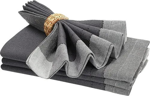 Vista 22 de Servilletas de tela de algodón con dobladillo de 18 x 18 pulgadas, color aguamarina con vainica, servilletas de boda, servilletas de cóctel