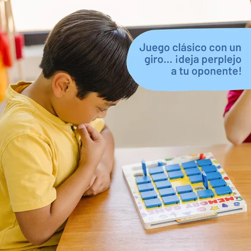 Vista 2 de Juego de memoria para viajes Melissa & Doug Flip to Win, juego de mesa de madera, 7 tarjetas de doble cara