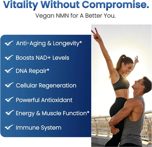 Vista 4 de Suplemento liposomal NAD puro de 600 mg de NMNH para mujeres y hombres - NMNH (mononucleótido de dihidronicinamida, alternativa a NMNN)