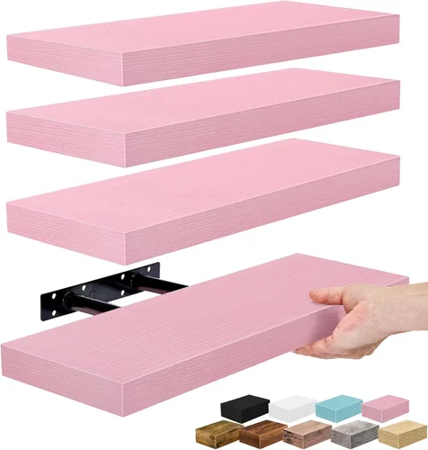 Vista 28 de Sorbus Estantes flotantes para pared, estante flotante de 16 pulgadas para cocina, dormitorio, sala de estar, baño, hogar y decoración de pared