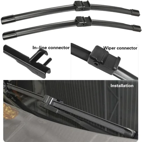 Vista 3 de Escobillas de limpiaparabrisas compatibles con VW T5 Transporter Caravelle Multivan California Kombi Shuttle - Escobillas para parabrisas delantero