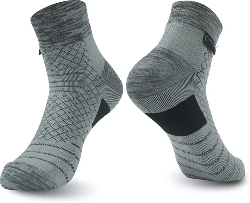 Vista 10 de RANDY SUN Waterproof Socks, Unisex Cycling/Hunting/Fishing/Running Ankle Socks 1&2 Pair 1 par de calcetines negros y grises.