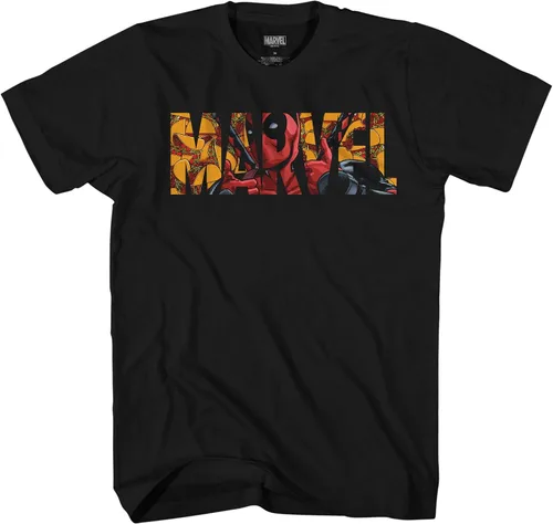 Vista 3 de Marvel Camiseta gráfica con relleno de logotipo Deadpool Taco para adultos