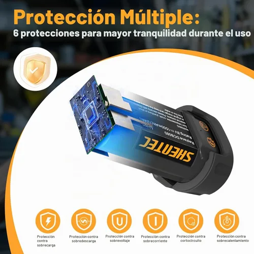 Vista 5 de Shentec Batería de 1500mAh 8V compatible con DEWALT DCB080