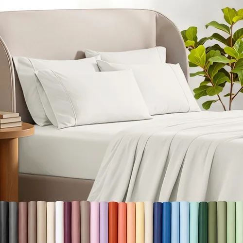 Vista 15 de Bare Home Hotel Luxury - Juego de sábanas Queen extra suave, 6 piezas, bolsillos profundos, ajuste fácil, refrescantes y transpirables, resistentes