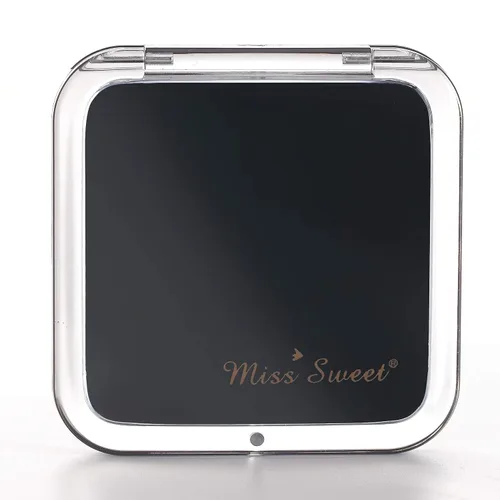 Vista 6 de Miss Sweet Espejo compacto para el espejo de bolsillo del monedero, imagen real y aumento de 10X (negro)