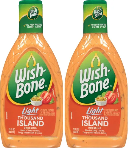 Vista 5 de Wish-Bone Aderezo para ensalada Light Thousand Island, 15 onzas líquidas