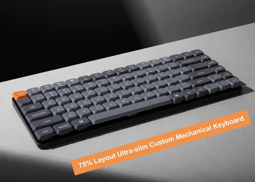 Vista 6 de Keychron K3 Max QMKVIA - Teclado mecánico inalámbrico ultradelgado personalizado, 75% intercambiable en caliente, interruptor marrón retroiluminado