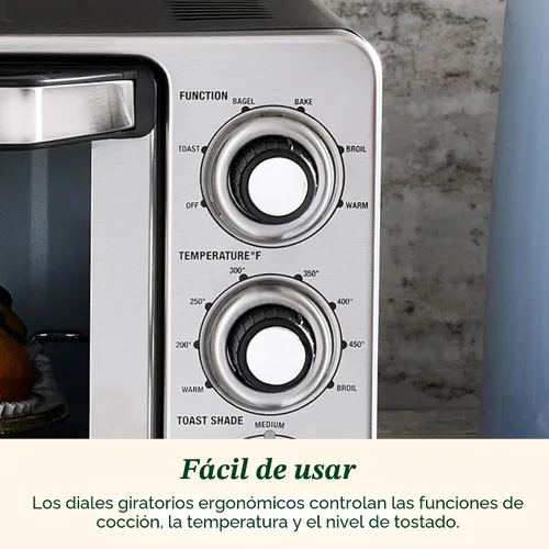Vista 5 de Horno tostador y asador, de Cuisinart, TOB-40N, clásico