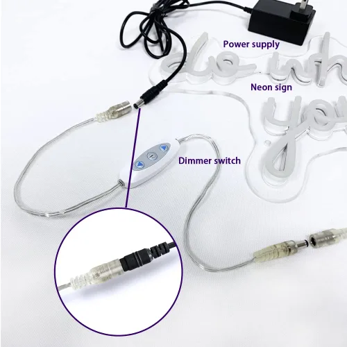Vista 5 de Interruptor de atenuación sensible de 12 V CC para luz LED, controlador de atenuación LED único hembra macho con 1 adaptador de enchufe