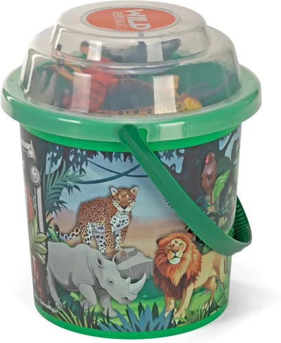 Vista 3 de Wild Republic Animal Toys - Cubo grande, elefante, tigre, oso polar, jirafa, cebra, alce, guepardo, gorila y más, juego de 36 piezas de figuras