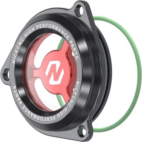Vista 8 de NICECNC Oil filtrar Starter Cover Transparent Cap, Black Negro
