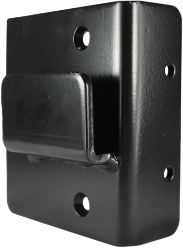 Vista 4 de Cerradura de puerta de centinela de doble puerta. Candado para mayor seguridad con recubrimiento en polvo negro y tiene herrajes. Estuche cantidad 6