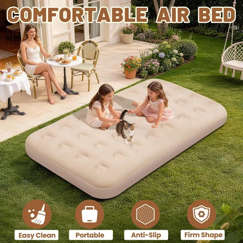 Vista 12 de MeiLyte Inflatable Bed Twin Size, Inflatable Air Mattress with Backrest