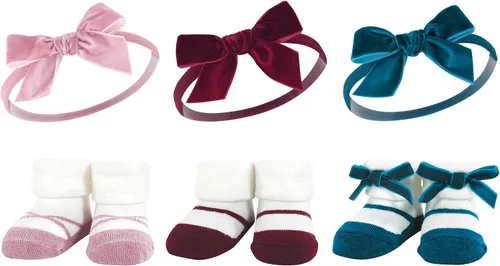 Vista 71 de Hudson Baby Conjunto de regalo de diadema y calcetines para niña