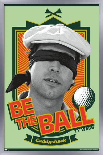 Vista 13 de Trends International Caddyshack - Póster de pared Be the Ball, 14.725 x 22.375 pulgadas, versión enmarcada de madera de granero