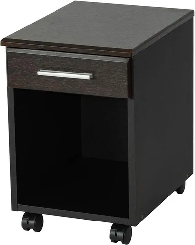Vista 13 de Nakabayashi AMD-8045-DM - Escritorio de oficina, 31.496 x 17.717 in, grano de madera oscura