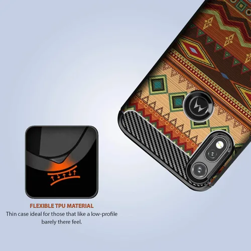 Vista 4 de CasesOnDeck - Funda compatible con Motorola Moto E (2020), diseño delgado, flexible, elegante, de protección contra golpes, funda de poliuretano