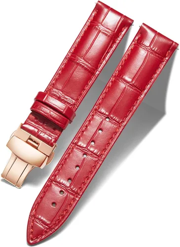 Vista 13 de BINLUN Leather Watch Strap, Quick Release Genuine Leather Replacement Watch Band with Butterfly Deployment Buckle for Men and Women, 12mm-24mm