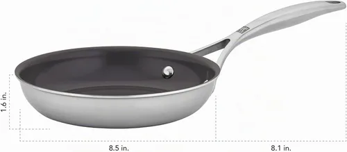 Vista 2 de ZWILLING Energy Plus - Sartén antiadherente de cerámica de acero inoxidable de 8 pulgadas