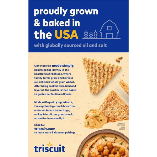 Vista 16 de Triscuit Galletas de Trigo Integral Finas y Crujientes Originales, Snacks Veganos, Galletas para Snacks al Por Mayor, Paquete de 6 Cajas de 7.1