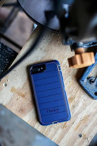 Vista 7 de OtterBox Defender Series - Funda resistente para iPhone 13 (no Mini/Pro/Pro Max), solo funda, embalaje no minorista, color morado feliz, con defensa