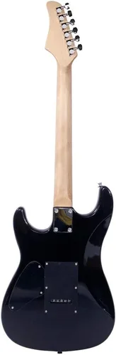 Vista 3 de Guitarra eléctrica tamaño completo de 6 cuerdas con correa, bolsa de guitarra, cable de alimentación, plectrums (negro)