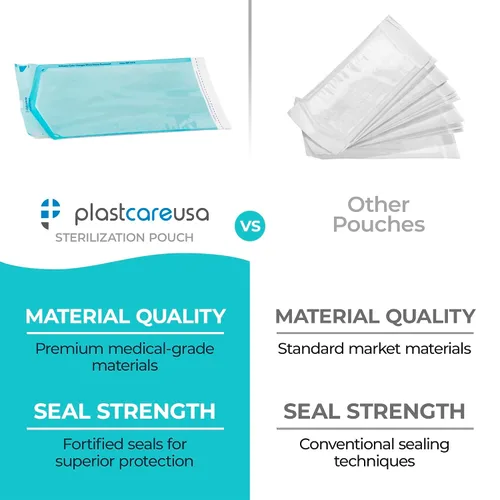 Vista 5 de 200 bolsas de esterilización grandes de 10"x16" para esterilizar y autoclave instrumentos