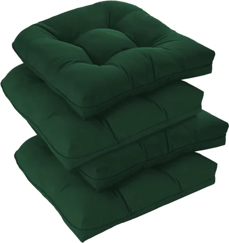 Vista 23 de downluxe Juego de 2 cojines para sillas de exterior para muebles de patio, cojines impermeables acolchados rellenos para muebles de patio, cojín