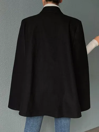 Vista 2 de WDIRARA Chaqueta de negocios de manga larga con capa dividida para mujer