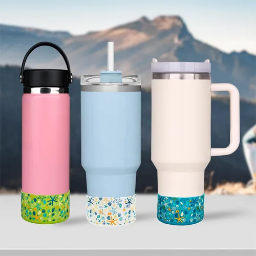Vista 6 de HEYSKAY Protective Flask - Bota de silicona de 32 onzas y 40 onzas para botella de agua de boca ancha, base de cubierta inferior de botella de agua